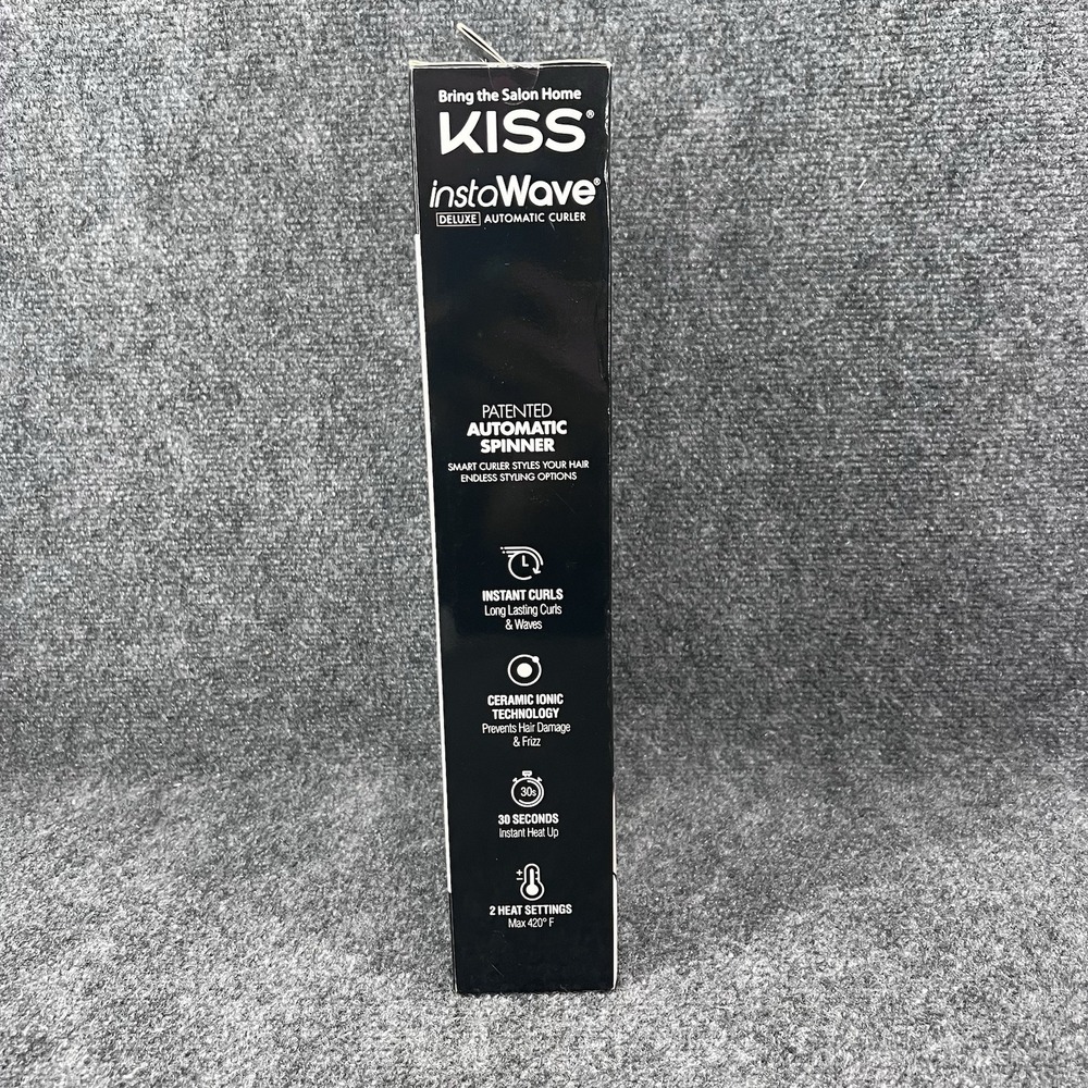 KISS Instawave Deluxe Automatic Curler Ceramic 1" Wand 2-Way Rotation New - Picture 2 of 6